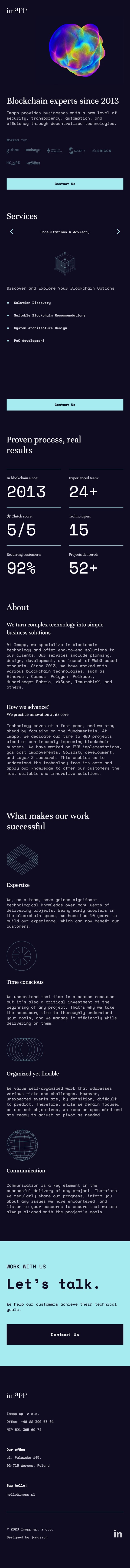 The same page at phone width
