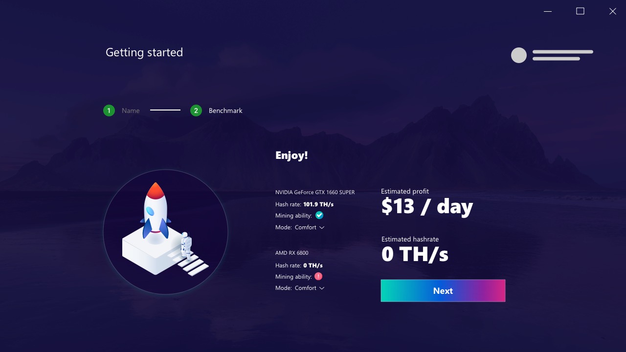 Setup ends on a number: what this computer earns in a day